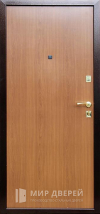 Дачная дверь с порошковым напылением и ламинированной панелью №64 - фото вид изнутри