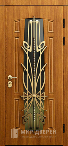 Металлическая кованая дверь №9 - фото вид снаружи