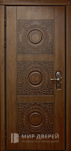 Входная дубовая дверь №2 - фото вид изнутри