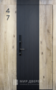 Железная дизайнерская дверь №25 - фото вид снаружи