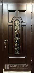 Металлическая дверь с ковкой №16 - фото вид снаружи