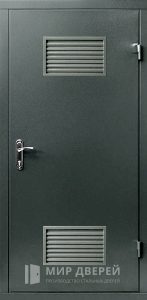 Дверь в котельную частного дома с вентиляцией №23 - фото вид снаружи