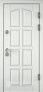 Дверь входная металлическая белая внутри №29 - фото вид снаружи