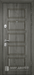 Входная дверь серого цвета №15 - фото вид снаружи