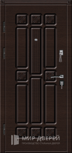 Металлическая дверь обшитая МДФ №189 - фото вид изнутри