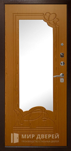 Дверь с шумоизоляцией с зеркалом №26 - фото вид изнутри
