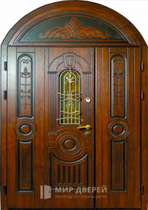 Парадная дверь с аркой №123 - фото вид снаружи