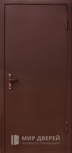 Дверь в дом с порошковым напылением и МДФ №23 - фото вид снаружи